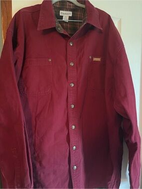 Carhartt Men's Burgundy Button-Down Work Shirt